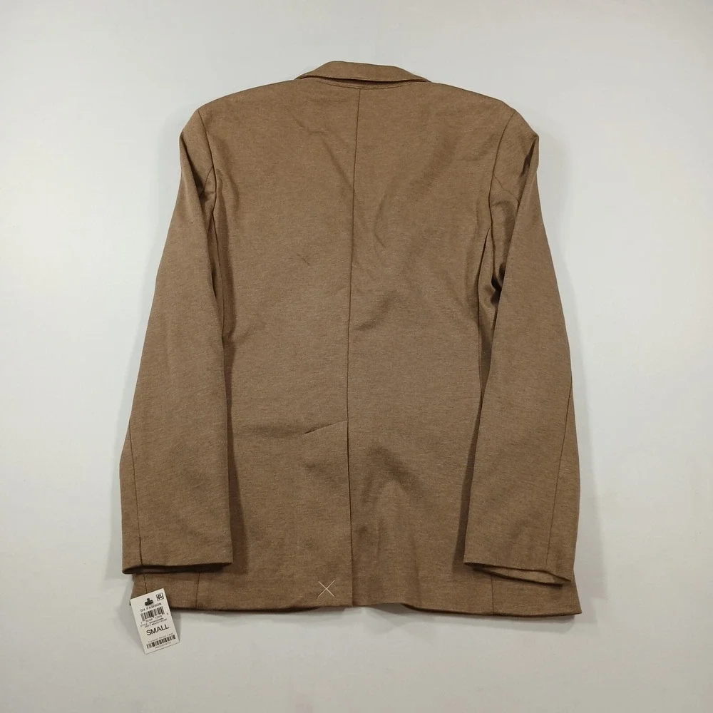 Alfani Heathered Knit Blazer Mens Small‎ Brown Modern-Fit Stretch Sport Coat NEW